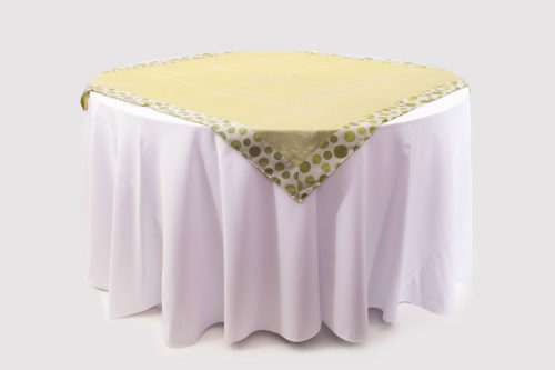 Organza vert à pois