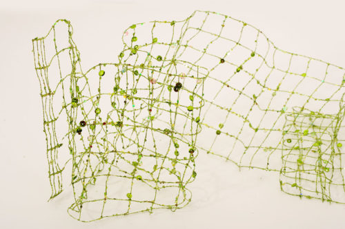 Ruban carrelé vert