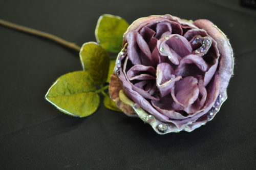 Rose avec diamant