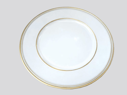 Blanche avec bordure or