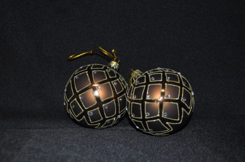 Boule ronde brune **FRAGILE**